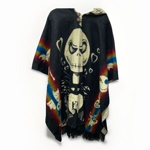 Poncho‎ Alpaca/Acrylic Nightmare Before Christmas Jack Skellington Skull Unisex